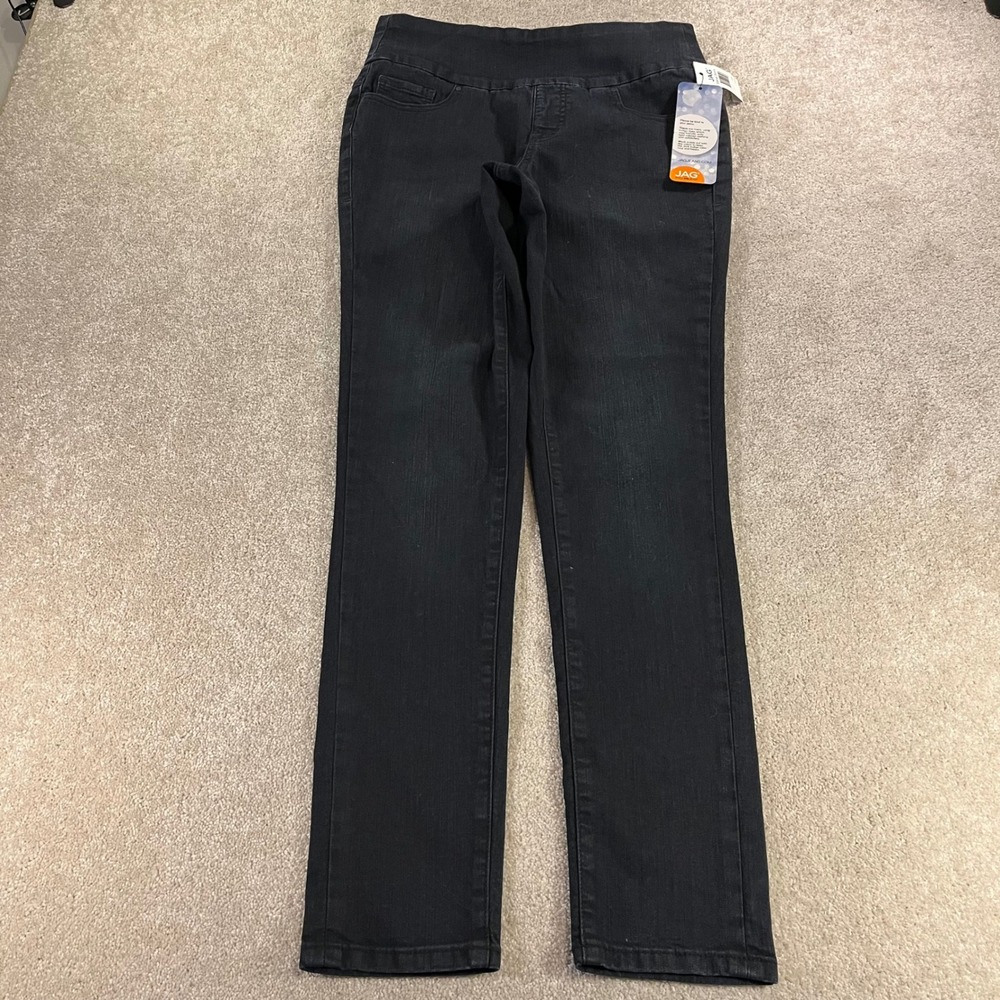 Jag Jeans Carver Skinny Womens 8 Black NEW Pull On High Rise Stretch Denim